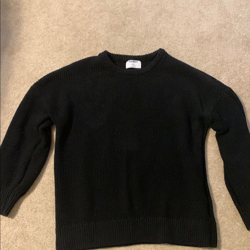 Old Navy Crewneck Black Sweater Essential Knit